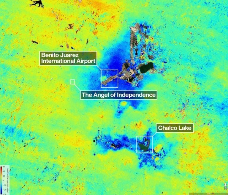 NASA detecta hundimiento de más de 2 cm al mes en CDMX: satélite revela ...